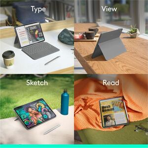 Logitech Combo Touch iPad Air 11-inch (M2 & M3), iPad Air (5th gen) Keyboard Case - Detachable backlit keyboard with kicks