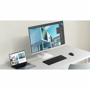 Samsung ViewFinity S7 S32D701EAU 32 Zoll Class 4K UHD LED-Monitor - 16:9 Format - Weiß - 81,3 cm (32 Zoll) Viewable - Vert