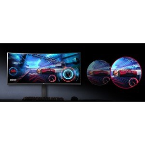 LG Ultrawide 34WP65C-B 34" Class UW-QHD Curved Screen Gaming LCD Monitor - 21:9 - Noir - 34" Viewable - Vertical Alignment