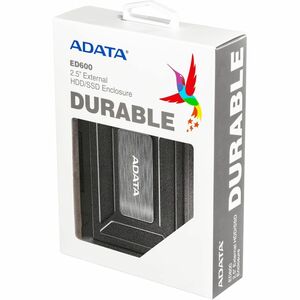 Adata AED600-U31-CBK Carcasa de unidad SATA/600 - USB 3.2 (Gen 1) Interfaz de host Externo - Negro - 1 x HDD admitido - 1 