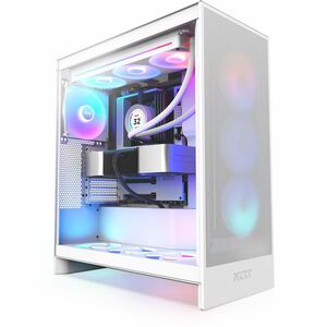 NZXT H7 Flow CM-H72FW-R1 Computer Case - ATX Motherboard Supported - Mid-tower - Galvanized Cold Rolled Steel (SGCC), Temp