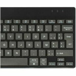 R-Go Compact Break Keyboard - Wireless Connectivity - USB Type C Interface - Belgian - AZERTY Layout - Black - Scissors Ke