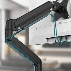 j5create JTSA102 Mounting Arm for Monitor - Black - Landscape/Portrait - Height Adjustable - 2 Display(s) Supported - 43.2
