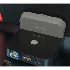 j5create Mini JCD620 USB Type C Docking Station for Gaming Console, Monitor, Keyboard, Smartphone, TV - Charging Capabilit