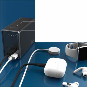 j5create JPB264100 Power Bank - Black - For Control Interface Device, Notebook, Tablet PC, Mobile Device - 1 x Type-C 100W