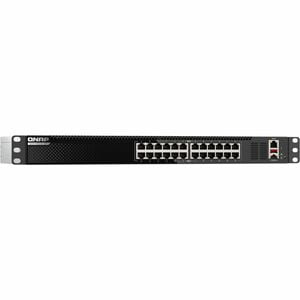 QNAP QSW-M3224-24T 24 Ports Manageable Ethernet Switch - 10 Gigabit Ethernet - 10GBase-T - 3 Layer Supported - 116.90 W Po