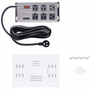 StarTech.com 6-Outlet Industrial Power Strip 125V/15A, EMI/RFI Isolation, Surge Protection, Mountable PDU, 8ft NEMA 5-15P 