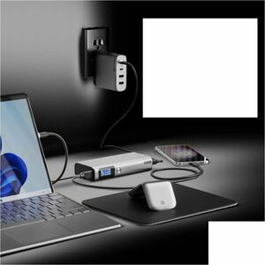 Alogic Stromspeicher - Schwarz Silber - für MacBook Pro, MacBook, Notebook, Smartphone, Tablet-PC, Ohrhörer, Gaming-Gerät,