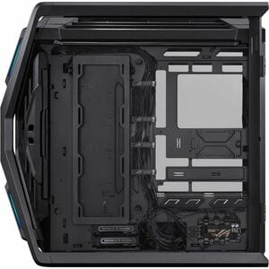 ROG Hyperion GR701 BTF Edition E-ATX computer case motherboard hidden connectors design support 420 mm dual radiator suppo