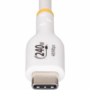 StarTech.com 2m White USB-C Charging Cable, USB-IF Certified USB C Cable, 240W PD EPR, USB 2.0 Type-C Laptop Charger Cord,