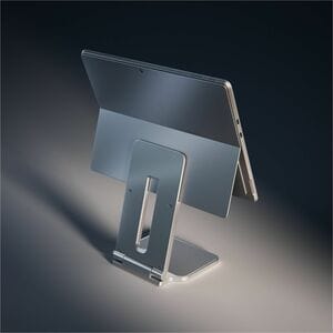 Kensington Elevated Stand for Surface - Desktop - Platinum - For Tablet, Workstation - Tilt, Compact, Portable, Foldable, 