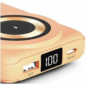 Urban Factory Magnee Power Bank - Apricot Ice - For iPhone - 10000 mAh - 15 W - 4.50 A, 3 A - USB Type-C Connector - 2 x U