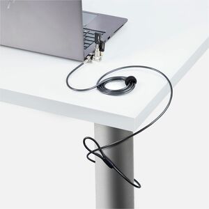 StarTech.com 3-in-1 Universal Laptop Lock 6.6ft, Master Keyed Locking Cable, Security Cable, Compatible w/Noble Wedge®/Nan