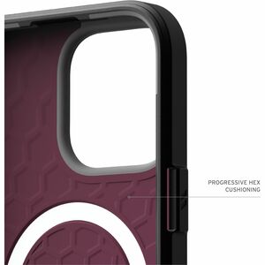 Urban Armor Gear Civilian Carrying Case Apple iPhone 16 Pro Smartphone - Bordeaux - Shock Absorbing, Impact Resistant, Ant