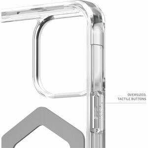 Urban Armor Gear Plyo Case for Apple iPhone 16 Pro Max Smartphone - Ice/Silver - Yellowing Resistant, Shock Absorbing, Dro