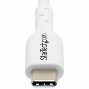 StarTech.com 10ft (3m) White USB-C Charging Cable, USB 2.0 Type-C Laptop Charger Cord, 60W Power Delivery, TPE Jacket, Dat