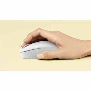Logitech M196 Mouse - Bluetooth - Optical - Off White - Wireless - 10 m - 1000 dpi - Scroll Wheel - Symmetrical - 1 x AA B