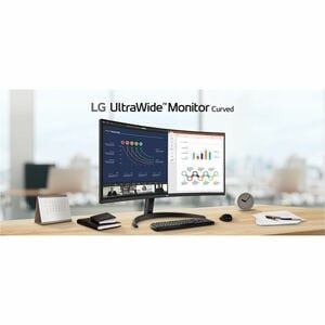 LG Ultrawide 34WR50QK-B 34 Zoll Class WQHD Gekrümmter Bildschirm LED-Monitor - 21:9 Format - Schwarz - 86,4 cm (34 Zoll) V