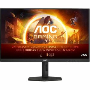 AOC AGON Q27G4XF 27" (68.6 cm) Class QHD Gaming LED Monitor - 16:9 - Black - 27" (68.6 cm) Viewable - Fast IPS - WLED Back