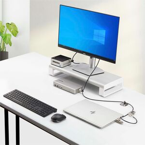 StarTech.com Laptop Diebstahlschutz Komplett für Desktops/Notebooks und Peripherie, 4-stelliges Laptopschloss, K-Slot, für