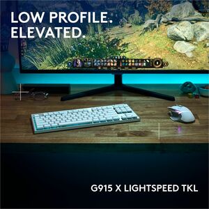 Logitech G915 X LIGHTSPEED TKL Low-Profile Wireless Gaming Keyboard, Double-Shot PBT Keycaps, Fully Programmable Keys, RGB