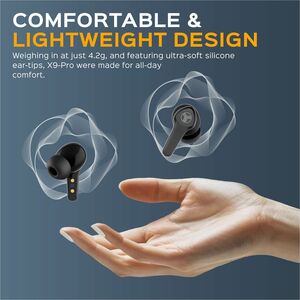 Treblab X9 Pro - Hybrid Active Noise Cancelling Earbuds - Siri, Google Assistant - Stereo - True Wireless - Bluetooth - 33