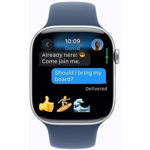 Apple Watch SE Smart Watch - 44 mm Case Height - 38 mm Case Width - Argenté Case Color - Denim Band Color - Aluminium Case