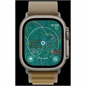 Apple Watch Ultra 2 Smart Watch - 49 mm Case Height - 44 mm Case Width - Natural Case Color - Tan Band Color - Ver Body Ma
