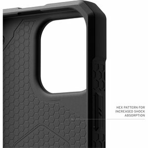 Urban Armor Gear Monarch Pro Case for Apple iPhone 16 Pro Smartphone - Hexagonal Pattern - Kevlar Black - Drop Resistant, 