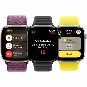 Apple Watch Series 10 Smartwatch - 46 mm Case Height - 39 mm Case Width - Rose Gold Case Color - Pflaume Band Color - Alum