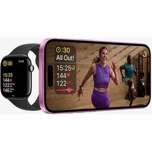 Apple Watch Series 10 Smart Watch - 42 mm Case Height - 36 mm Case Width - Jet Black Case Color - Black Band Color - Alumi