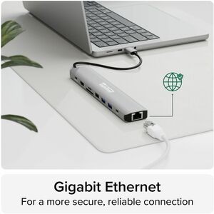 Plugable USB C Hub Multiport Adapter (9-in-1) 140W Power Delivery Charging, 4K 60Hz HDMI - 10Gbps USB-C and USB-A, Etherne