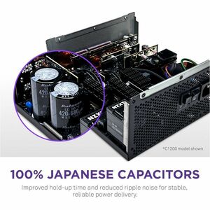 NZXT PA-2G2BB-AU ATX 3.1, ATX12V v3.1, EPS12V v2.92 Modular Power Supply - 1.20 kW - Matte Black - Compact - 120 V AC, 230