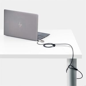 StarTech.com Schlankes Nano Slot Laptopschloss, 1,5m Kombination Kabelschloss, Diebstahlschutz für Notebook/Computer, Lapt