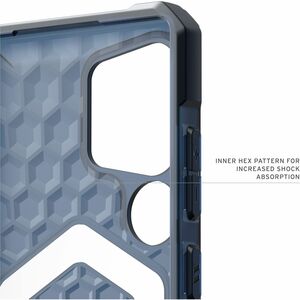 Urban Armor Gear Essential Armor Rugged Case for Samsung Galaxy S25 Ultra Smartphone - Hex Pattern - Cloud Blue - Shock Ab