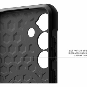 Urban Armor Gear Metropolis LT Case for Samsung Galaxy S25+ Smartphone - Hex Pattern - Kevlar Black - Drop Resistant, Impa
