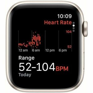 Apple Watch SE Smart Watch - 4 cm (1.57") Case Height - 3.40 cm (1.34") Case Width - Starlight Case Color - Starlight Band