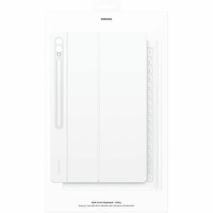 Samsung Book Cover Keyboard/Cover Case (Book Fold) Samsung Galaxy Tab S10 Ultra, Galaxy Tab S9 Ultra Tablet - White - 327 