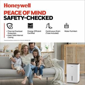 Honeywell TPFIT50PWK Dehumidifier - 1.75 gal Tank - 4000 Sq. ft. - White