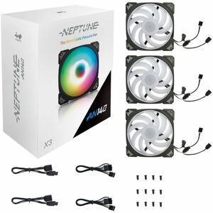 In Win Neptune AN120 Cooling Fan - PC, Case - 120 mm Maximum Fan Diameter - 3 x Fan(s) - 102.11m³/h Maximum Airflow - 2200