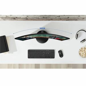 Monitor LED Samsung Essential S3 S27D360GAL 27" (68.6cm) Class Full HD Pantalla curva - 16:9 - Negro - 27" (68.6cm) Viewab