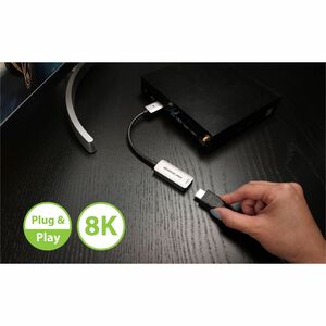 IOGEAR 8K Active DisplayPort to HDMI Adapter - 1 x HDMI Type A Digital Audio/Video - Male - 1 x DisplayPort 1.4 Digital Au