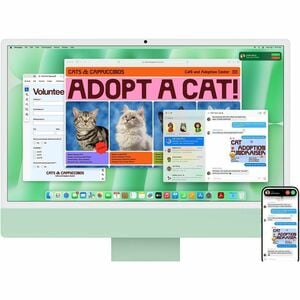 CTO: Z1K3 24-inch iMac 4.5K M4 10‑core CPU, 10‑core GPU, 32GB RAM, 512GB SSD - Green