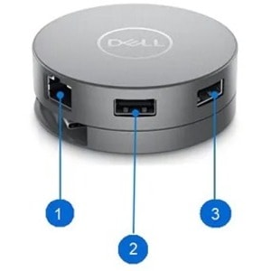Dell DA310 USB Tipo C Base de conexión para Unidad flash, Monitor, Mouse, Portátil, Auriculares, Proyector, Teclado - 90W 