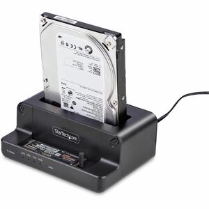 StarTech.com Duplicateur de Disque M.2 NVMe vers 2,5/3,5" SATA, Clonage de SSD à Deux Baies, NVMe à SATA/SATA vers NVMe, J