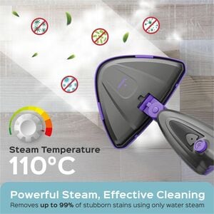 Turonic ST3 10-in-1 Steam Mop - 1500W Floor Steamer with Detachable Handle - 110°C Steam, 25-Min Runtime, Handheld Cleaner