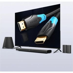 Vention 1 m HDMI A/V Cable - Cable for Audio/Video Device, Notebook, Projector, TV - First End: 1 x HDMI 2.0 Digital Audio