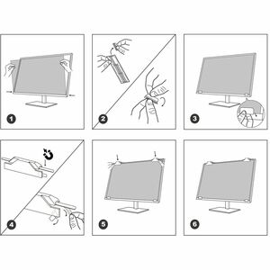 V7 ScreenSentry PS23W9AM Anti-glare Privacy Screen Filter - TAA Compliant - For 58.4 cm (23") Widescreen LCD Monitor, Note
