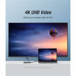 Vention CNDHB USB Type C Docking Station for TV, MacBook - Charging Capability - Memory Card Reader - SD - Portable - 4K U