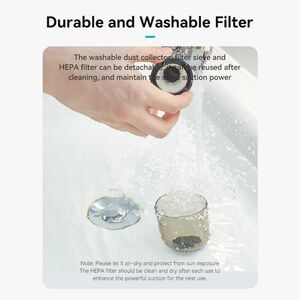 Vention KRA Cordless Portable Vacuum Cleaner - Black, Blue - 100 mL Dust Capacity - Nozzle, Upholstery Nozzle, Brush Tool 